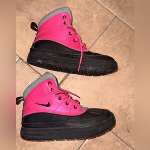 Nike Kids Pink and Black Boots